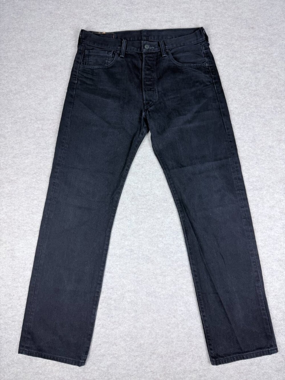 Levi's 501 XX Jeans Men Sz 34x34 Button Fly Black Dark Wash Straight Fit